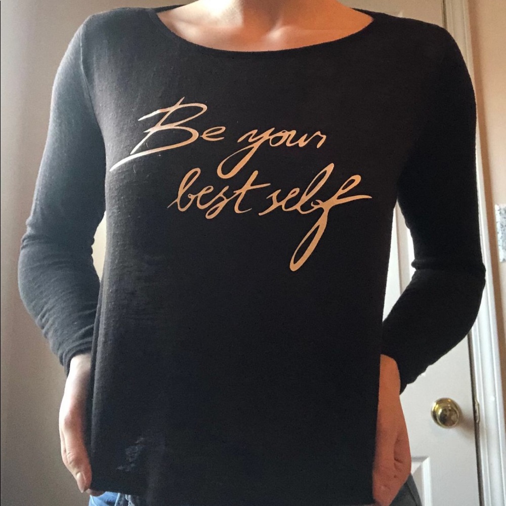 Divided By H&M “Be Your Best Self” Long Sleeve Tee